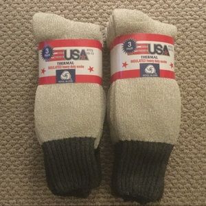 6 PAIR THERMAL INSULATED MENS WOOL BLEND SOCKS USA